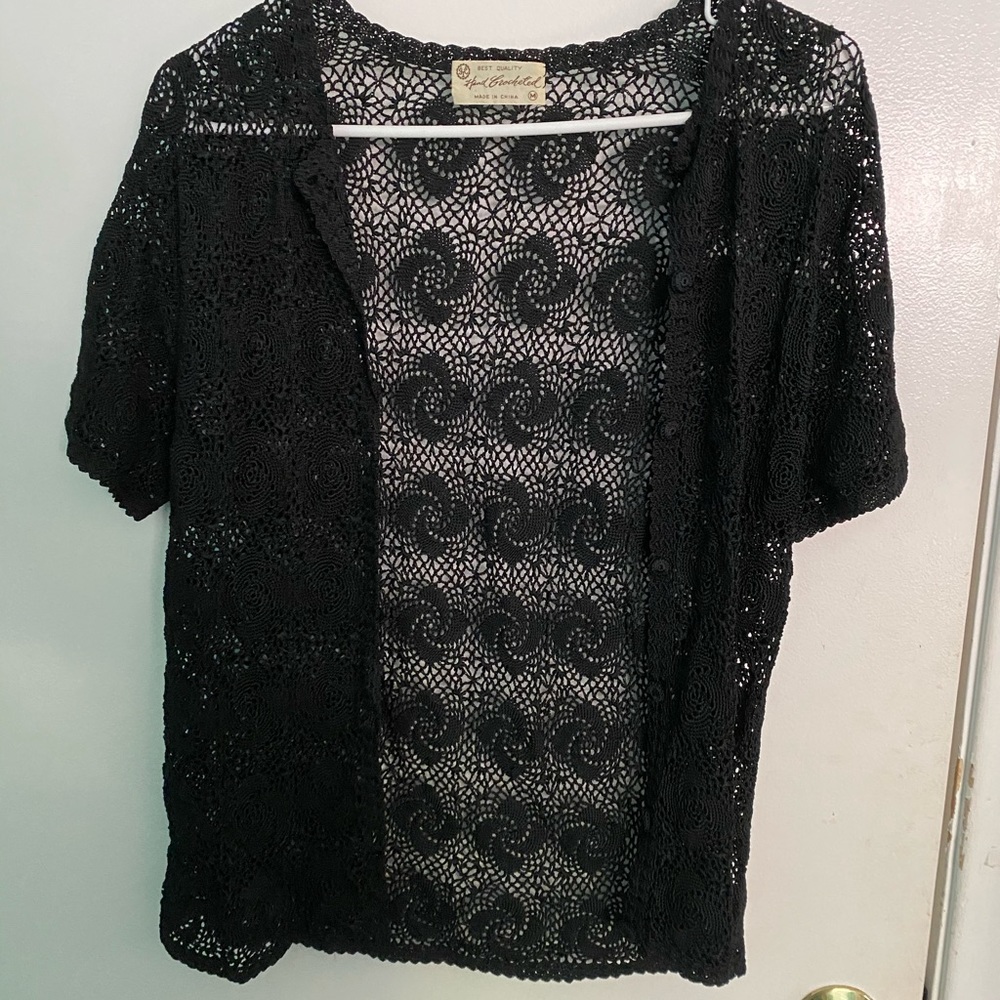 Black knitted shirt